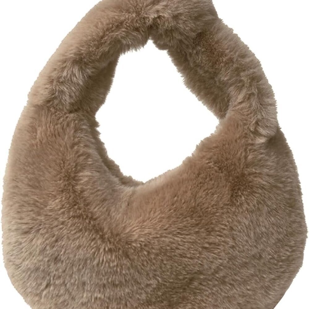 Faux Fur Tote Bag Womens Plush Handbag Cute Autumn Winter Purse